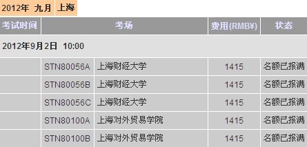 托福考位