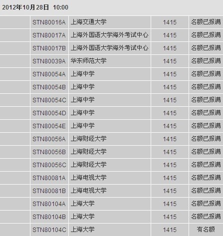 托福考位