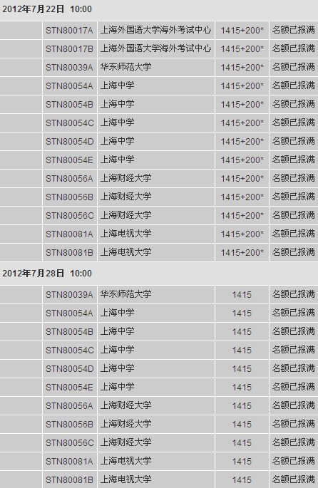 托福考位