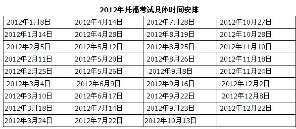 南京托福考试时间