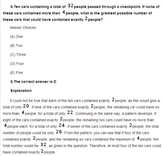 sat数学试题练习及答案