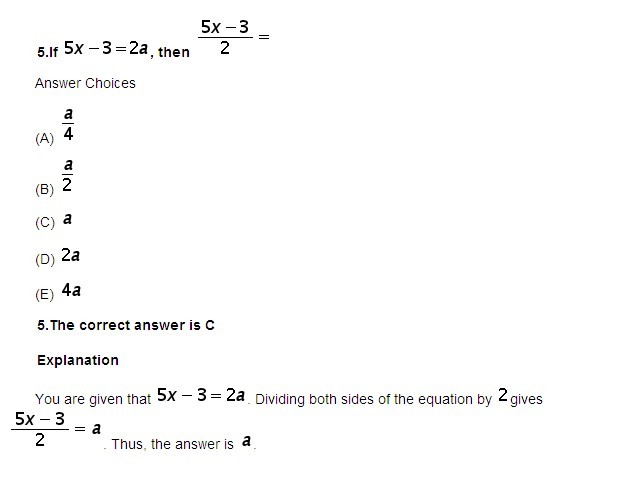 sat数学试题练习及答案