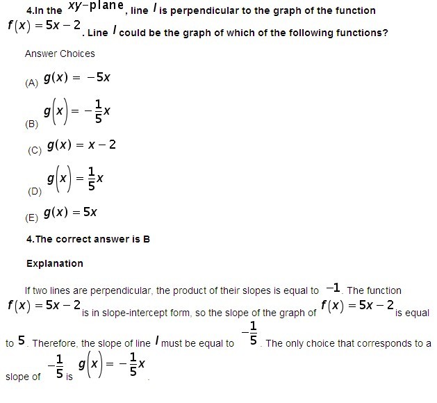 sat数学试题练习及答案