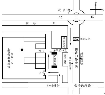 北京市教育考试指导中心示意图