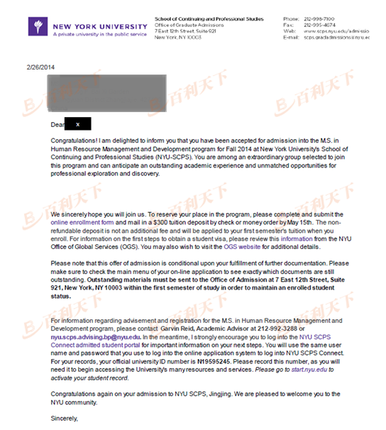 纽约大学 人力资源管理与开发专业