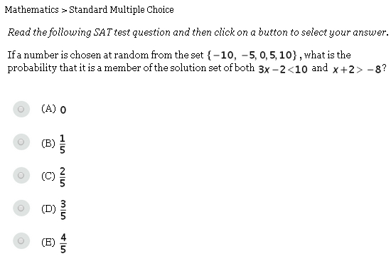 SAT官方每日一题：2013年4月7日(数学选择)
