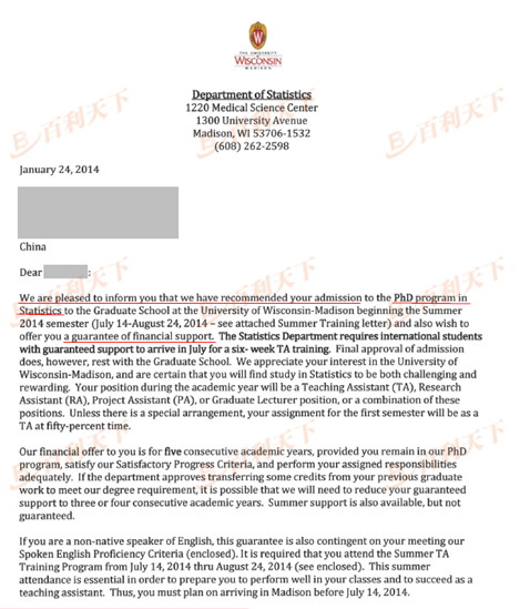 威斯康辛大学麦迪逊分校统计学博士