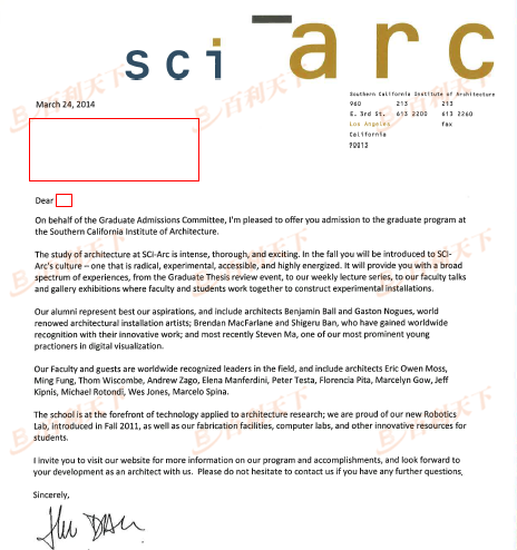 南加州大学 建筑专业硕士