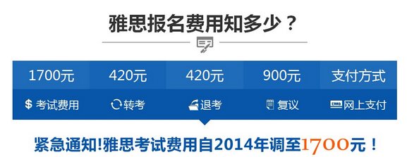 雅思考试报名要多少钱