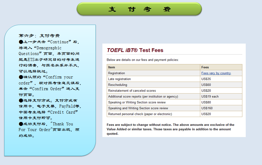 美国托福报名流程