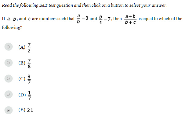 2015年2年27日SAT官方每日一题