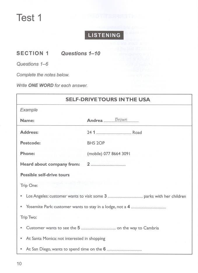 Test 1的试题内容