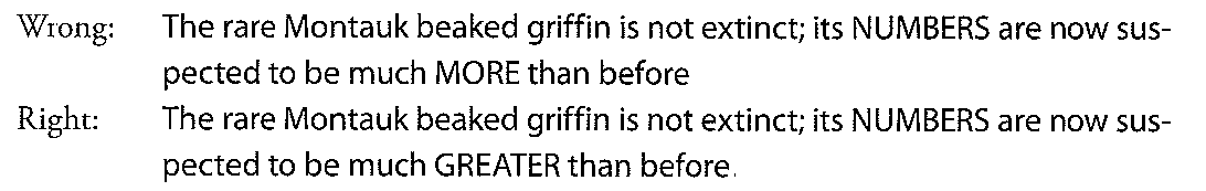 当number表示”数据,数量”时,作比较要用”greater than”而不是”more than”;