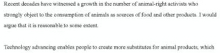In modern life, it is no longer necessary to use animals as food and in other products like clothing and medicines. To what extent do you agree or disagree?
